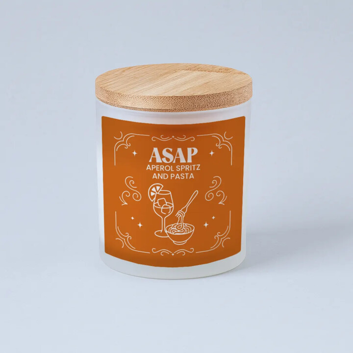 ASAP - Aperol spritz and pasta - zapomnij o mnie a spalę Ci dom! - świeczka zapachowa na prezent