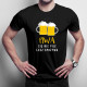 Piwa się nie pije lecz spożywa - męska koszulka z nadrukiem