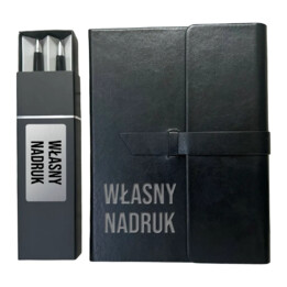 Dobry nauczyciel uczy, najlepszy inspiruje - zestaw prezentowy dla nauczyciela  - notes + długopis - produkt personalizowany