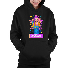 Rumi, Mira i Zoey - Huntrix  - dziecięca bluza na prezent dla fanów filmu KPop Demon Hunters - produkt personalizowany
