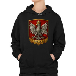 Polska - Orzeł Biały V3 - damska bluza na prezent