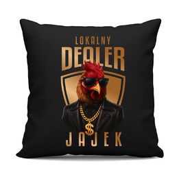 Lokalny dealer jajek v2 - czarna poduszka na prezent