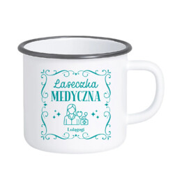 Laseczka medyczna - kubek emaliowany na prezent