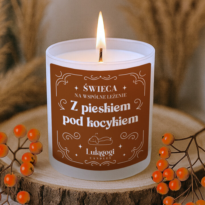 Świeca o zapachu psich łapek - świeczka zapachowa na prezent