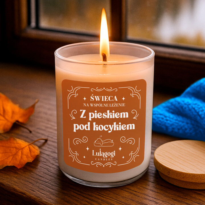 Świeca o zapachu psich łapek - świeczka zapachowa na prezent