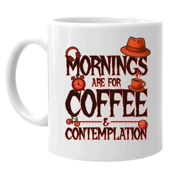 Mornings are for coffee and contemplation - dla fanów serialu Stranger Things - kubek na prezent
