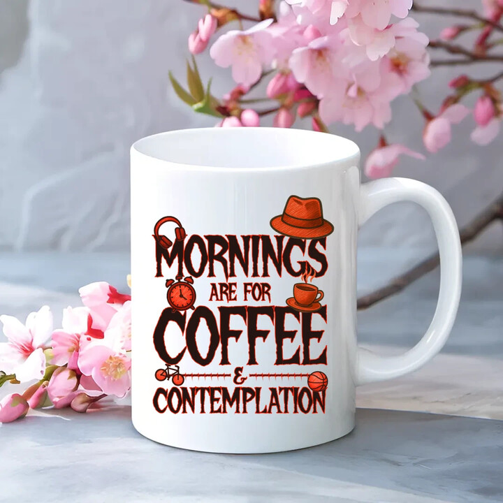 Mornings are for coffee and contemplation - dla fanów serialu Stranger Things - kubek na prezent