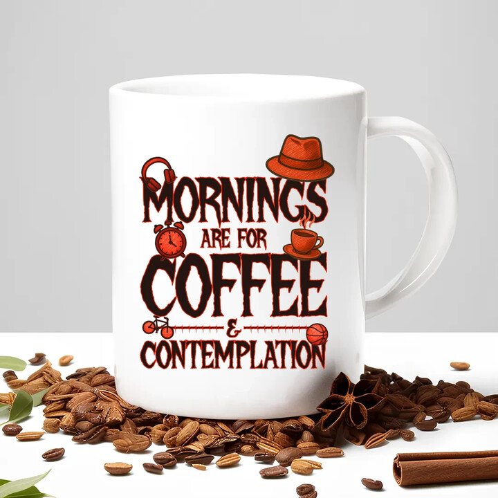 Mornings are for coffee and contemplation - dla fanów serialu Stranger Things - kubek na prezent