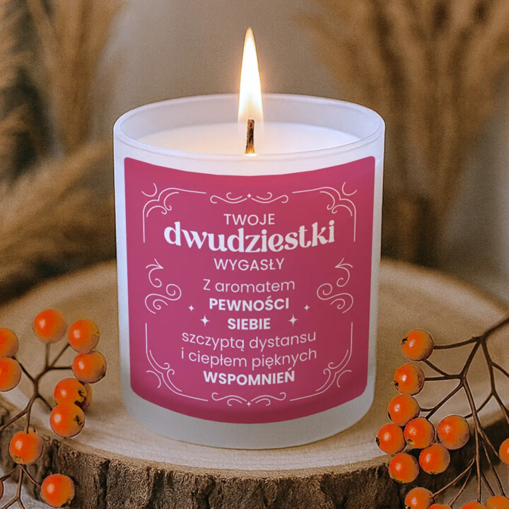 Twoje dwudziestki wygasły - świeczka zapachowa na prezent