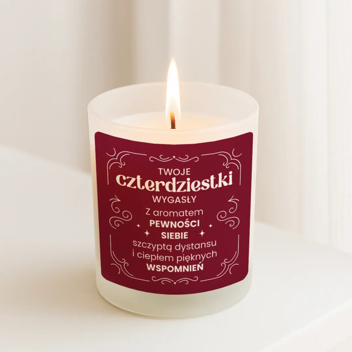 Twoje czterdziestki wygasły - świeczka zapachowa na prezent