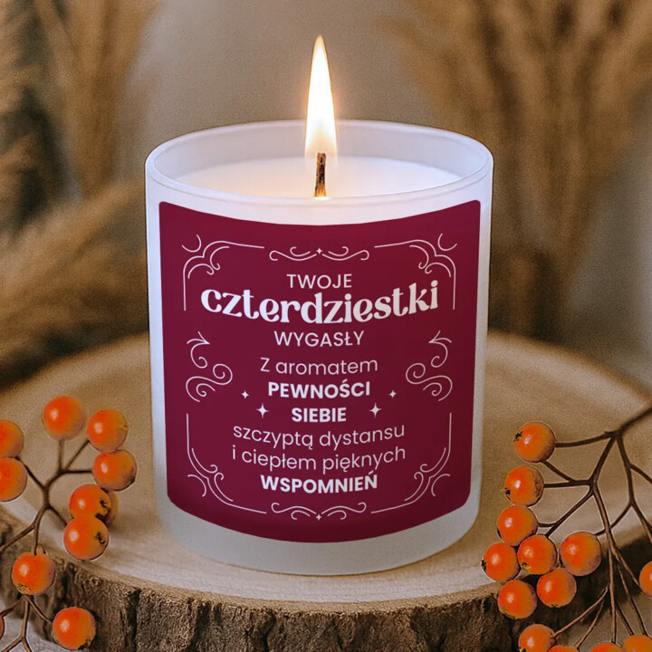Twoje czterdziestki wygasły - świeczka zapachowa na prezent