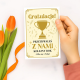 Gratulacje! Przetrwałeś z nami kolejny rok (albo my z Tobą) - kartka okolicznościowa na prezent