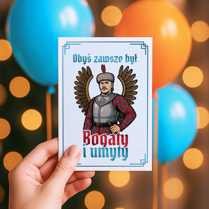 Obyś zawsze był bogaty i umyty - kartka okolicznościowa na prezent dla fanów serialu 1670
