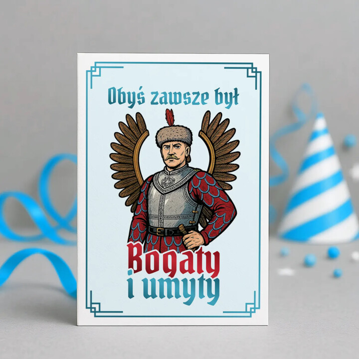Obyś zawsze był bogaty i umyty - kartka okolicznościowa na prezent dla fanów serialu 1670
