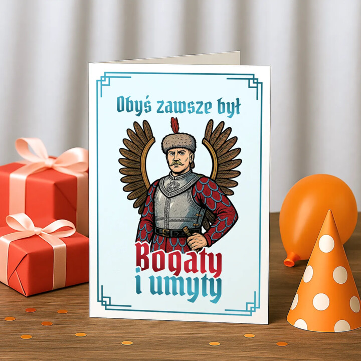 Obyś zawsze był bogaty i umyty - kartka okolicznościowa na prezent dla fanów serialu 1670