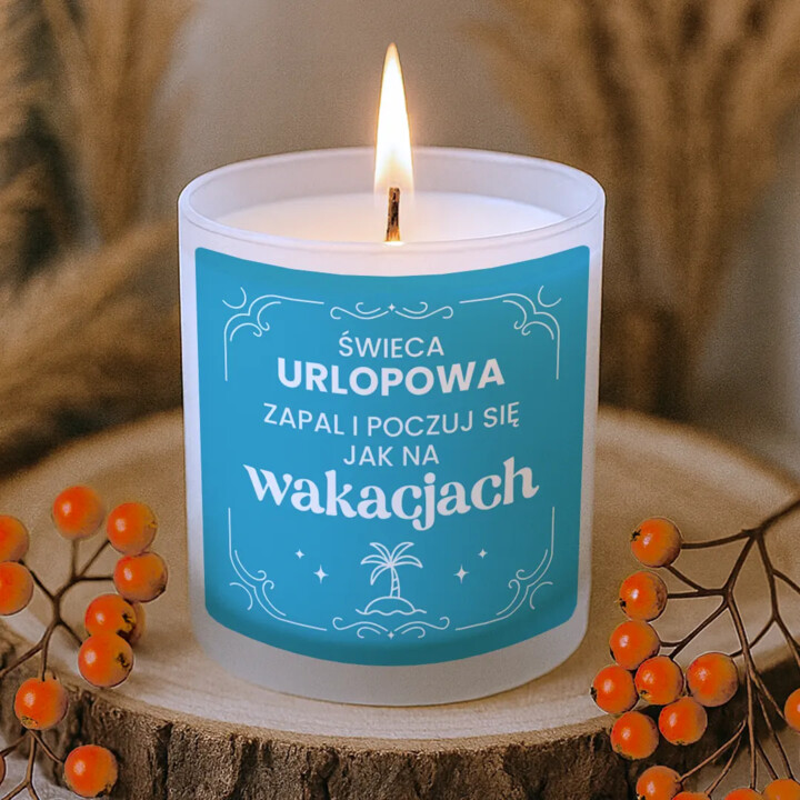 Świeca urlopowa - zapal i poczuj się jak na wakacjach - świeczka zapachowa na prezent