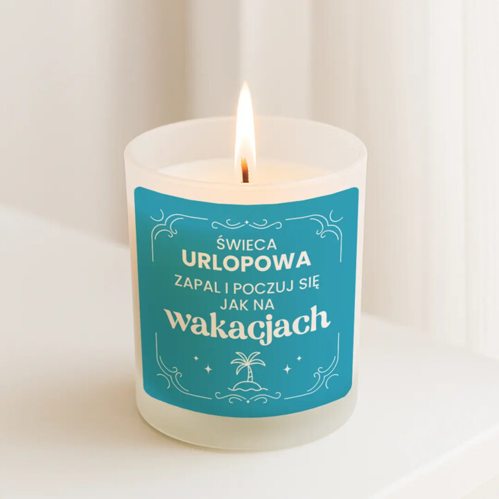 Świeca urlopowa - zapal i poczuj się jak na wakacjach - świeczka zapachowa na prezent