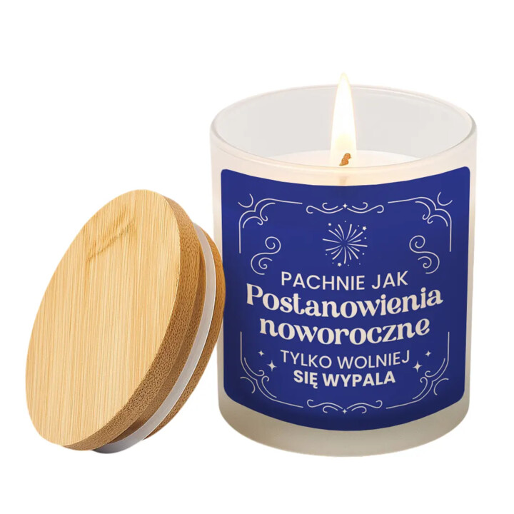 Pachnie jak postanowienia noworoczne - świeczka zapachowa na prezent