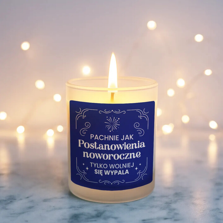 Pachnie jak postanowienia noworoczne - świeczka zapachowa na prezent