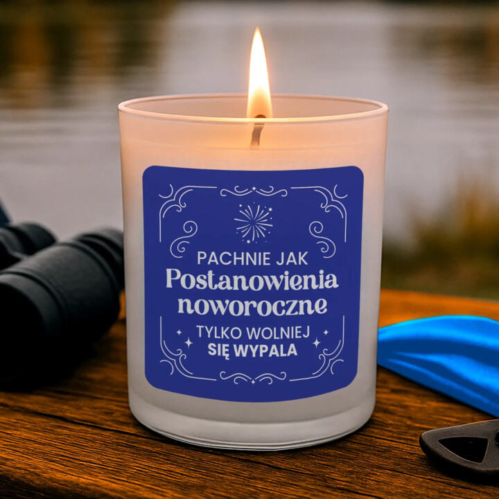Pachnie jak postanowienia noworoczne - świeczka zapachowa na prezent