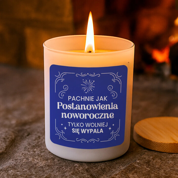 Pachnie jak postanowienia noworoczne - świeczka zapachowa na prezent