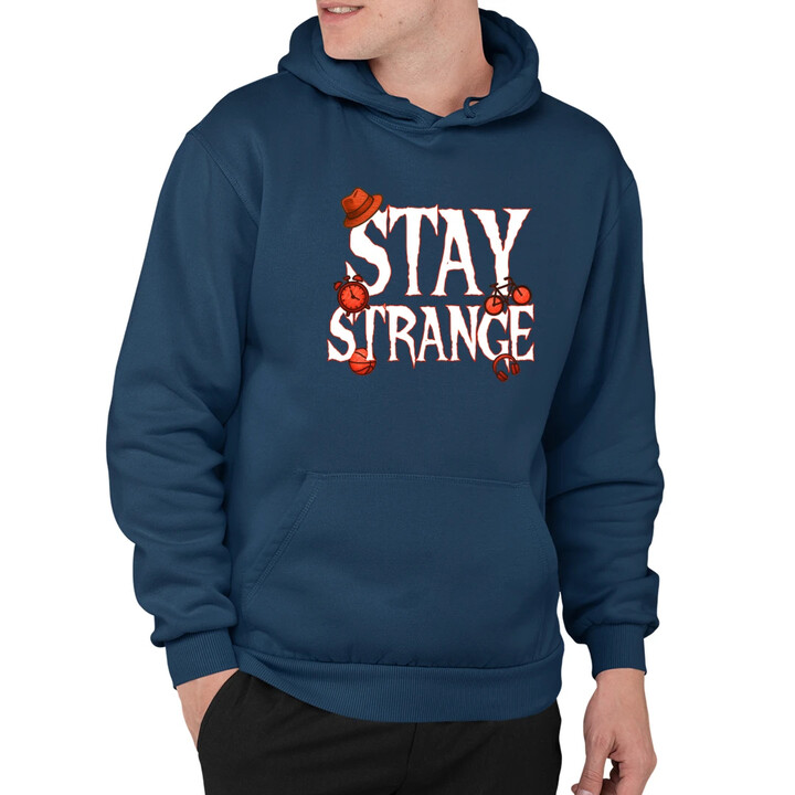 Stay strange - dla fanów serialu Stranger Things - męska bluza na prezent
