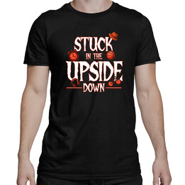 Stuck in the upside down - dla fanów serialu Stranger Things - męska koszulka na prezent
