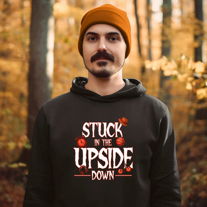 Stuck in the upside down - dla fanów serialu Stranger Things - męska bluza na prezent