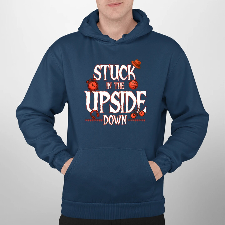Stuck in the upside down - dla fanów serialu Stranger Things - męska bluza na prezent