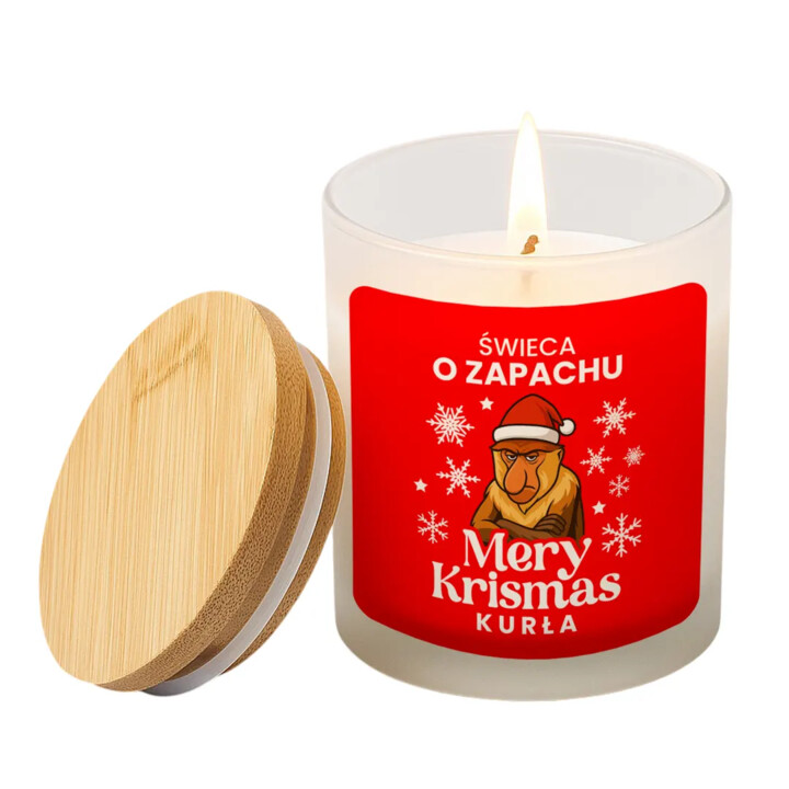 Świeca o zapachu: Mery Krismas kurła - świeczka zapachowa na prezent