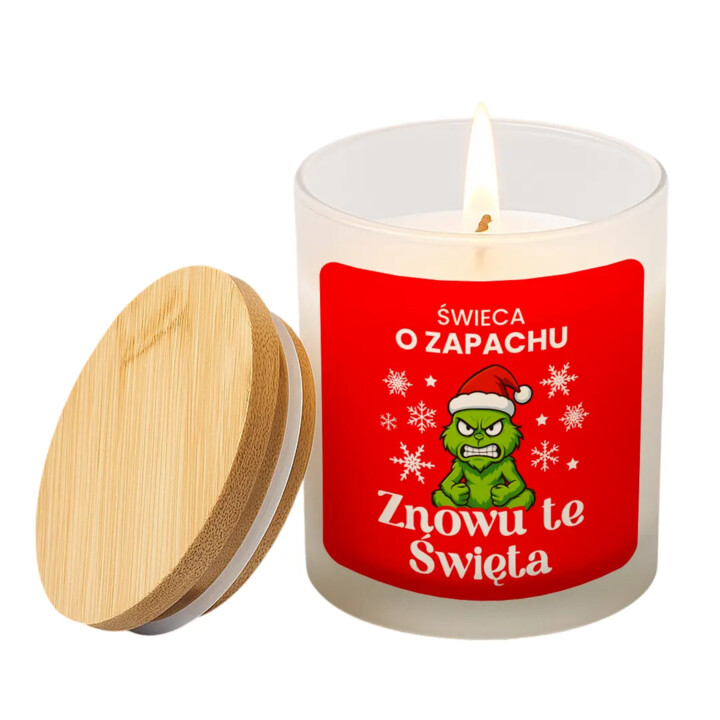 Świeca o zapachu: znowu te święta - świeczka zapachowa na prezent