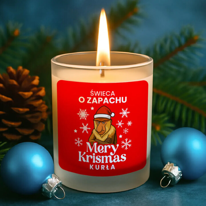 Świeca o zapachu: Mery Krismas kurła - świeczka zapachowa na prezent