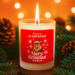 Świeca o zapachu: Mery Krismas kurła - świeczka zapachowa na prezent