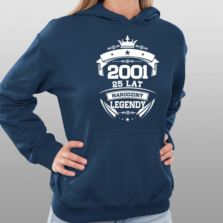 2001 Narodziny legendy 25 lat - damska bluza na prezent