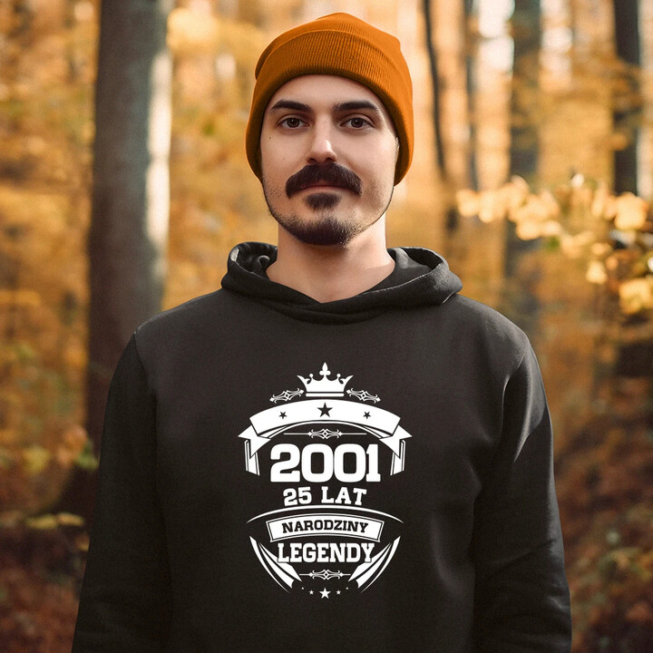 2001 Narodziny legendy 25 lat - męska bluza na prezent