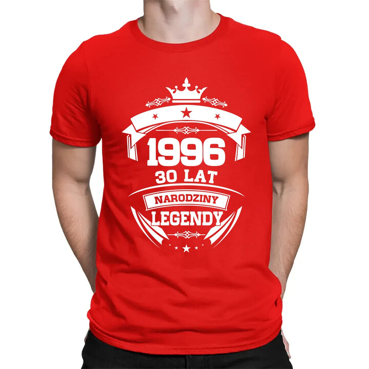 1996 Narodziny legendy 30 lat - męska koszulka na prezent