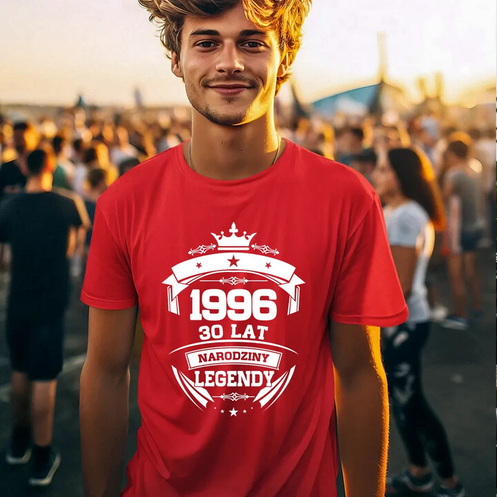 1996 Narodziny legendy 30 lat - męska koszulka na prezent