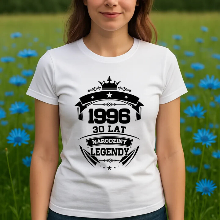 1996 Narodziny legendy 30 lat - damska koszulka na prezent