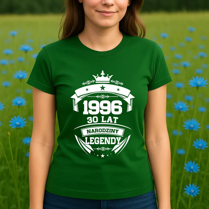 1996 Narodziny legendy 30 lat - damska koszulka na prezent