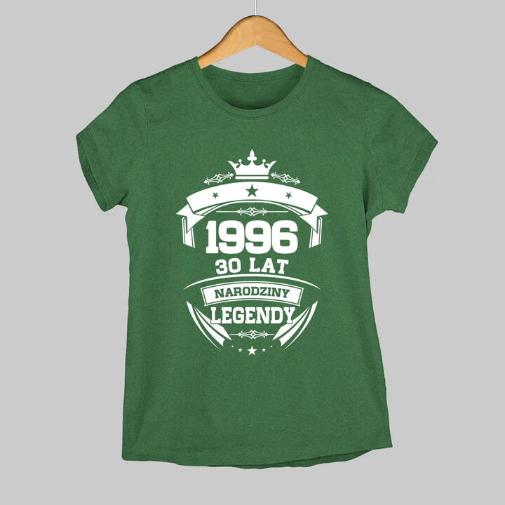 1996 Narodziny legendy 30 lat - damska koszulka na prezent