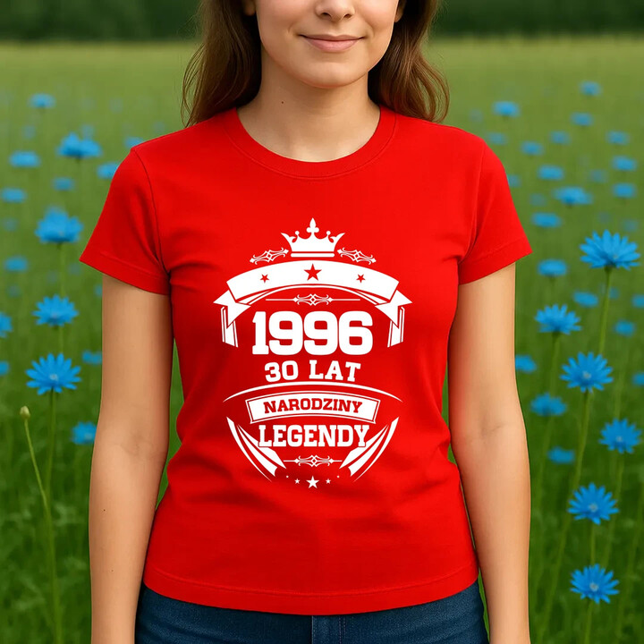 1996 Narodziny legendy 30 lat - damska koszulka na prezent