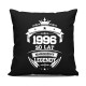 1996 Narodziny legendy 30 lat - czarna poduszka na prezent