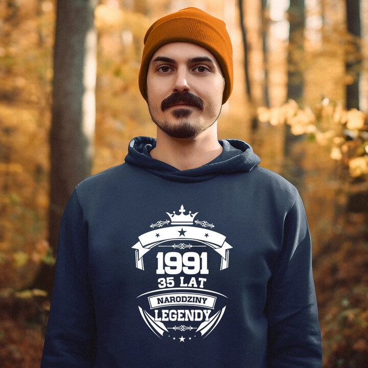 1991 Narodziny legendy 35 lat - męska bluza na prezent