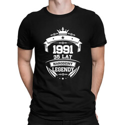 1991 Narodziny legendy 35 lat - męska koszulka na prezent