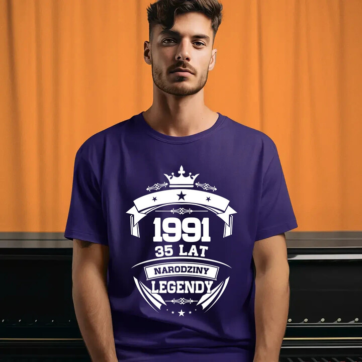 1991 Narodziny legendy 35 lat - męska koszulka na prezent