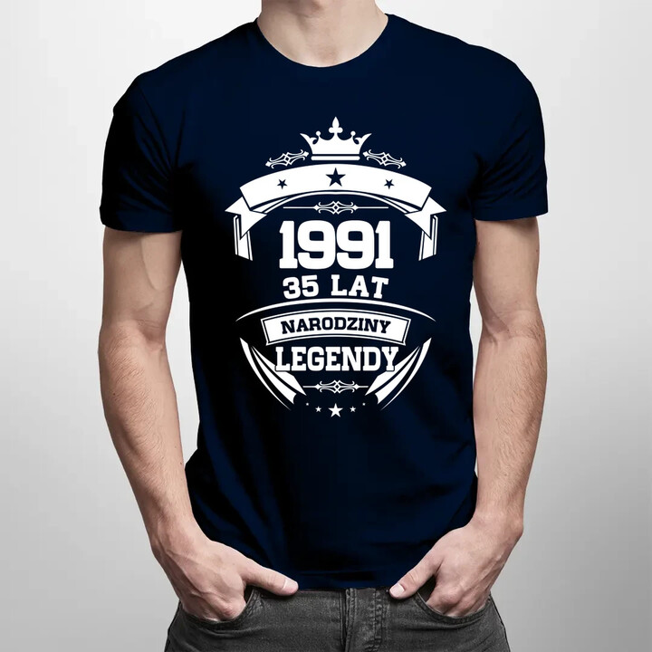 1991 Narodziny legendy 35 lat - męska koszulka na prezent