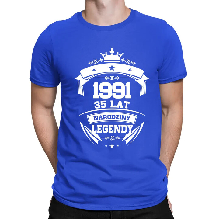 1991 Narodziny legendy 35 lat - męska koszulka na prezent