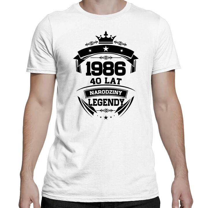 1986 Narodziny legendy 40 lat - męska koszulka na prezent