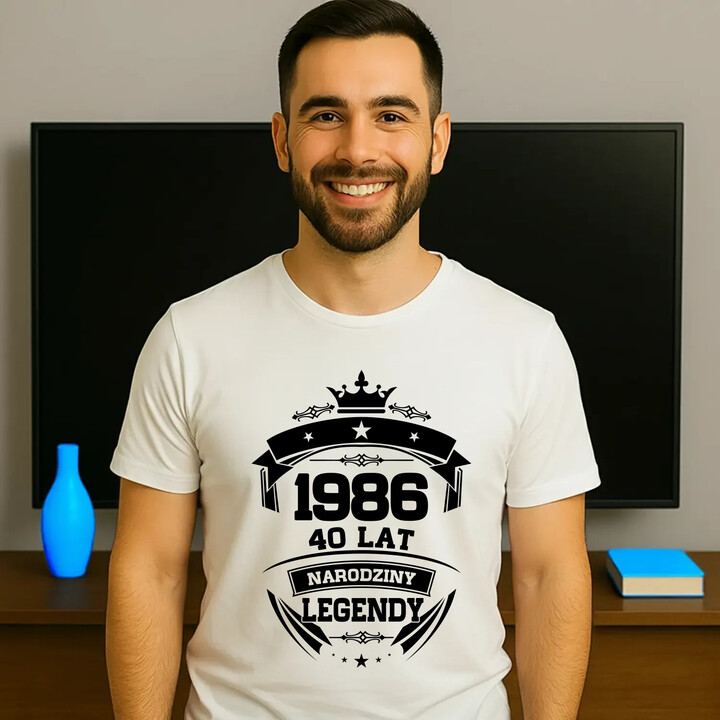 1986 Narodziny legendy 40 lat - męska koszulka na prezent
