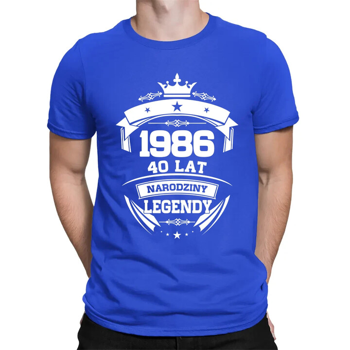 1986 Narodziny legendy 40 lat - męska koszulka na prezent